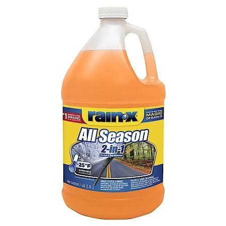 2-In-1 All Season Windshield Washer Fluid: Improved Water Beading, -25 Deg. F, 1 Gallon