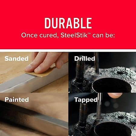 Steel-Reinforced Epoxy Putty for Metal Repair & Rebuild