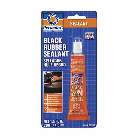 Black Rubber Sealant, High Strength, Ready-To-Use, 1.5 oz.