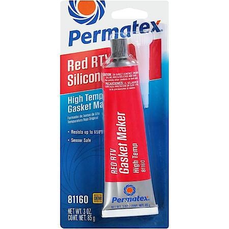 High-Temp Red RTV Silicone Gasket, Heavy Duty, 3 oz.