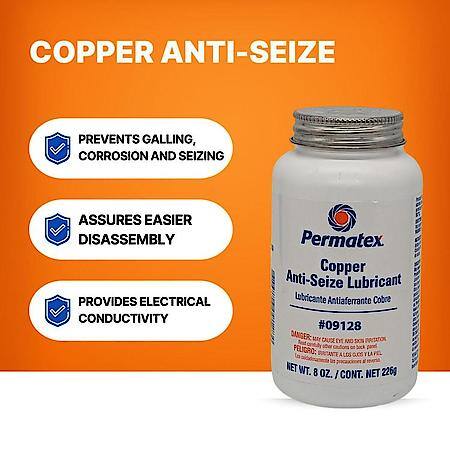 High-Temperature Copper Anti-Seize Lubricant For Extreme Conditions, 8 oz.