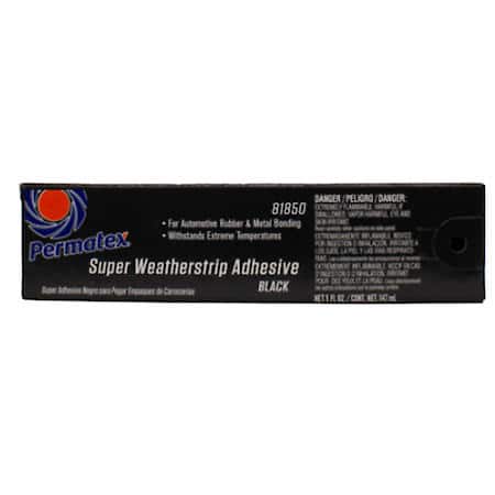 Professional Black Weatherstrip Adhesive Provides Lasting Bond, 5 oz.