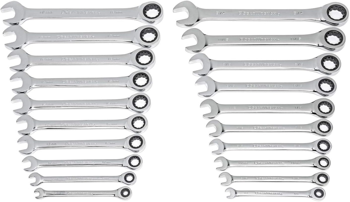 GEARWRENCH 20 Piece Ratcheting Wrench Set | SAE & Metric | 35720