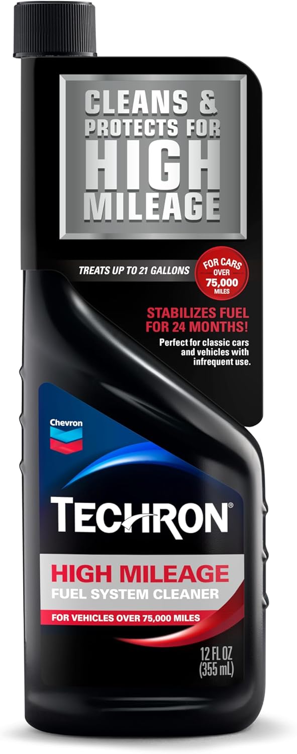 Chevron Techron High Mileage Fuel System Cleaner, 12 oz, Pack of 6