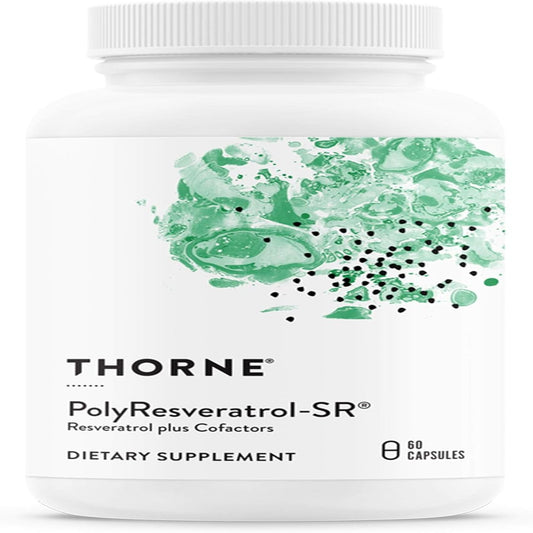 THORNE PolyResveratrol-SR - Trans-Resveratrol Supplement for Healthy Aging - 60 Capsules