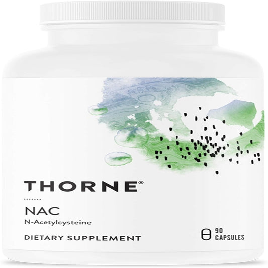 THORNE NAC - N-Acetylcysteine - 500mg - Supports Respiratory Health and Immune Function; Promotes Liver and Kidney Detox - 90 Capsules