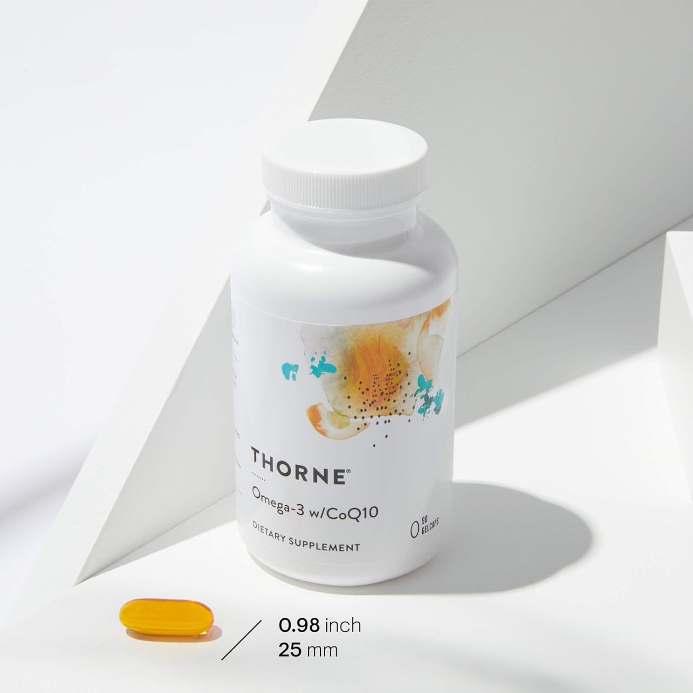 THORNE Omega-3 with CoQ10 - Omega-3 Fatty Acids Supplement with CoQ10 - EPA and DHA - 90 Gelcaps