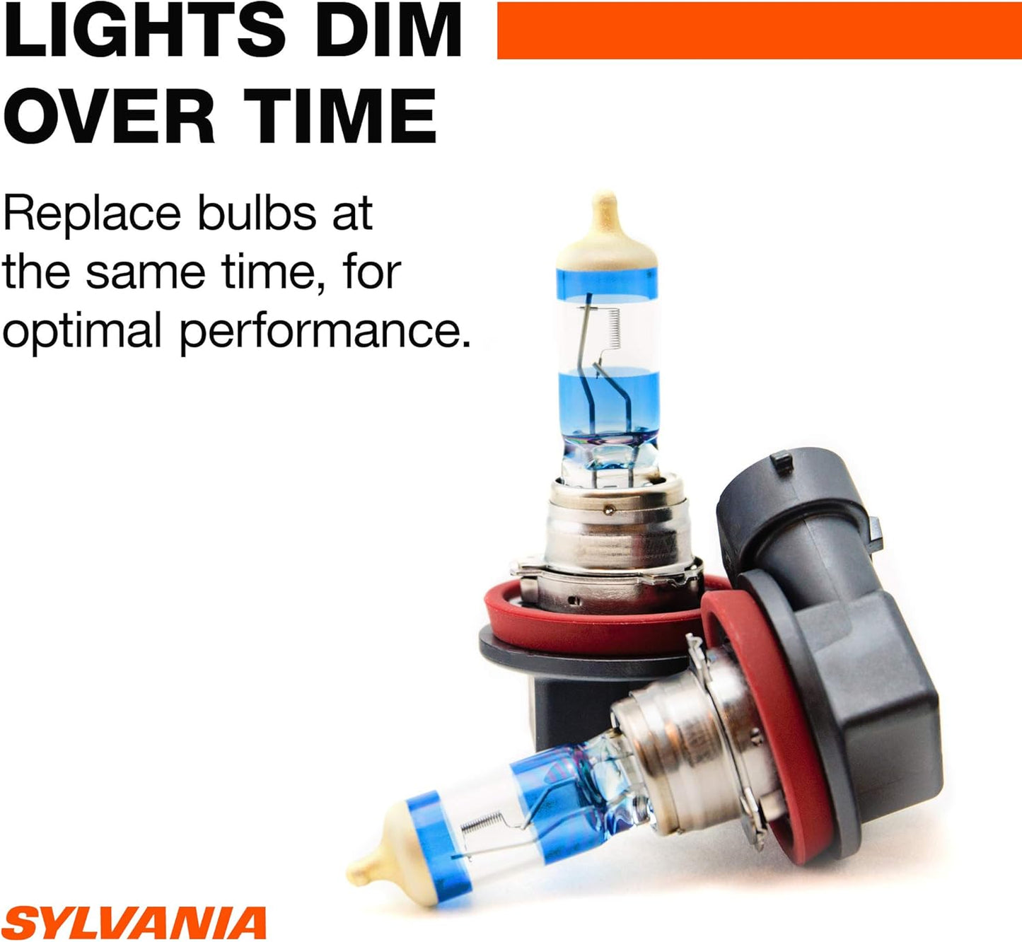 SYLVANIA - H11 SilverStar Ultra - High Performance Halogen Headlight Bulb, High Beam, Low Beam and Fog Replacement Bulb, Brightest Downroad with Whiter Light, Tri-Band Technology (Contains 2 Bulbs)