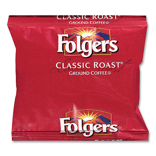 Folgers Classic Roast Coffee Fraction Packs, 2.7 oz, 50/Carton