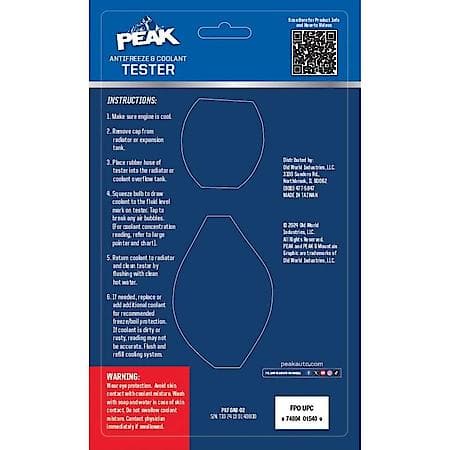 Antifreeze Plus Coolant Tester - For Winter Freezing and Summer Overheating Prevention
