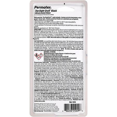 The Right Stuff: 1 Minute Gasket Maker: Black, 3 OZ