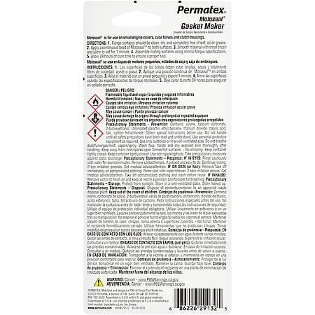 Motoseal 1 Ultimate Gasket Maker: Grey, 2.7 oz.
