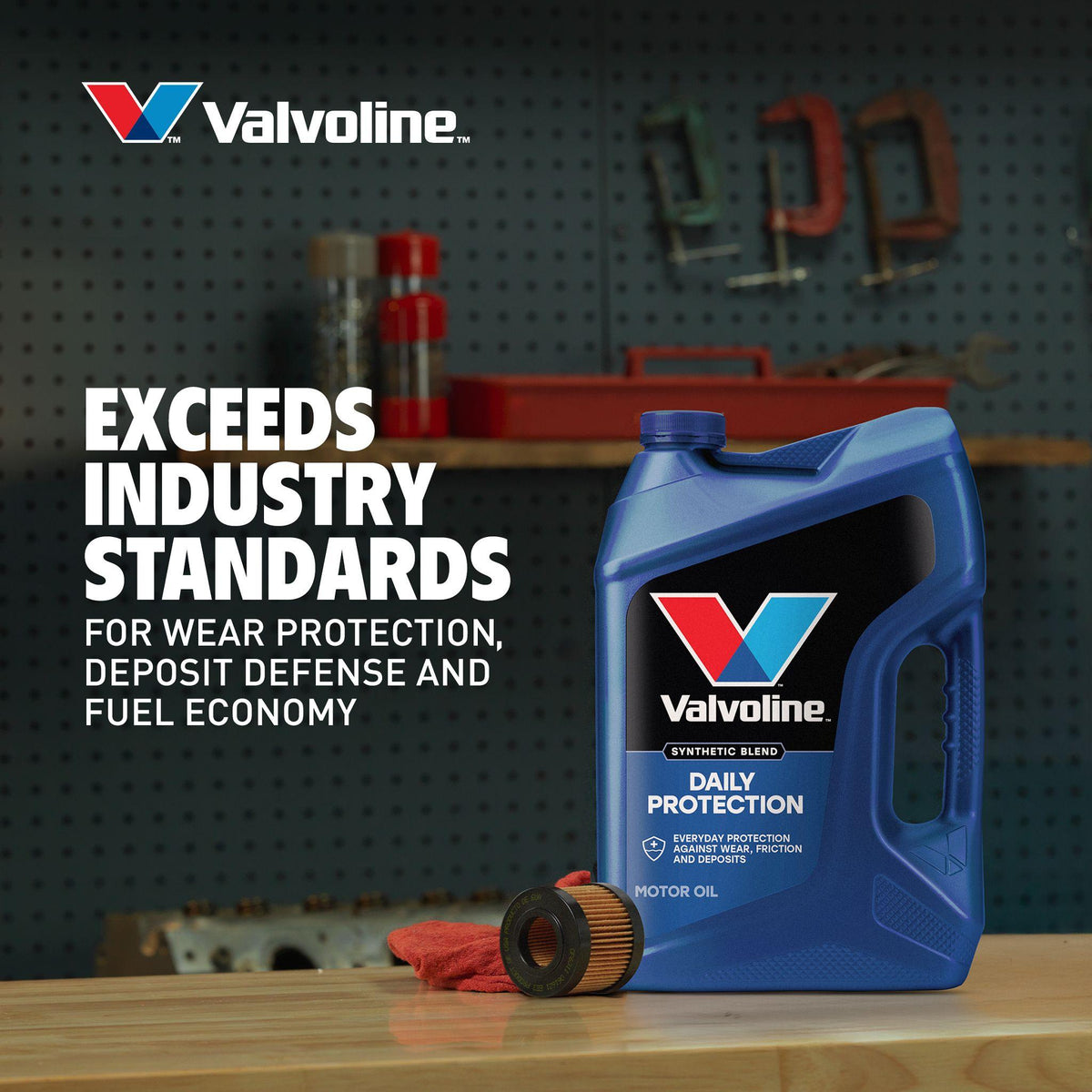 Valvoline Daily Protection Synthetic Blend 5W-20 Motor Oil 1 Quart 797974
