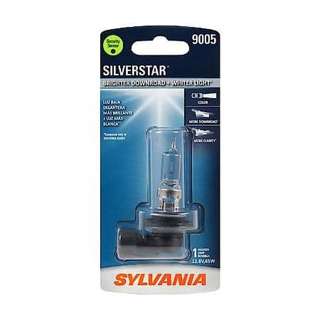 9005 SilverStar: Halogen Headlight Bulb, Brighter Downroad and Whiter Light, 1 Pack
