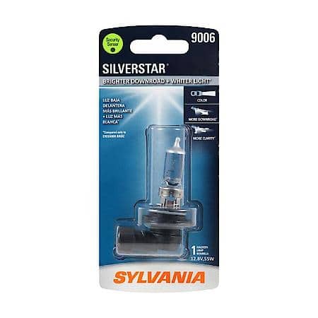 9006 SilverStar: Halogen Headlight Bulb, Brighter Downroad and Whiter Light, 1 Pack