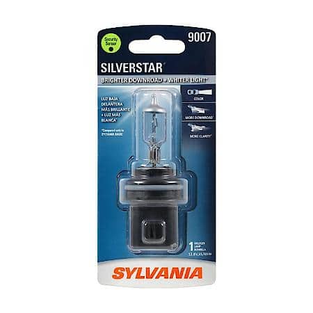 9007 SilverStar: Halogen Headlight Bulb, Brighter Downroad and Whiter Light, 1 Pack