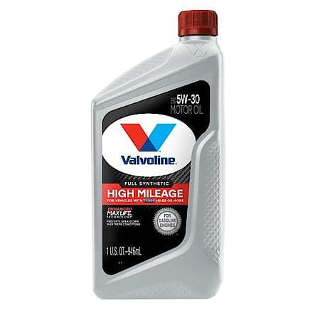Full Synthetic High Mileage 5W-30 Engine Oil, Extends Engine Life, 1 Quart