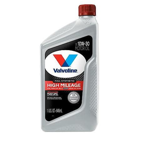 Full Synthetic High Mileage 10W-30 Engine Oil, Maximizes Engine Life, 1 Quart