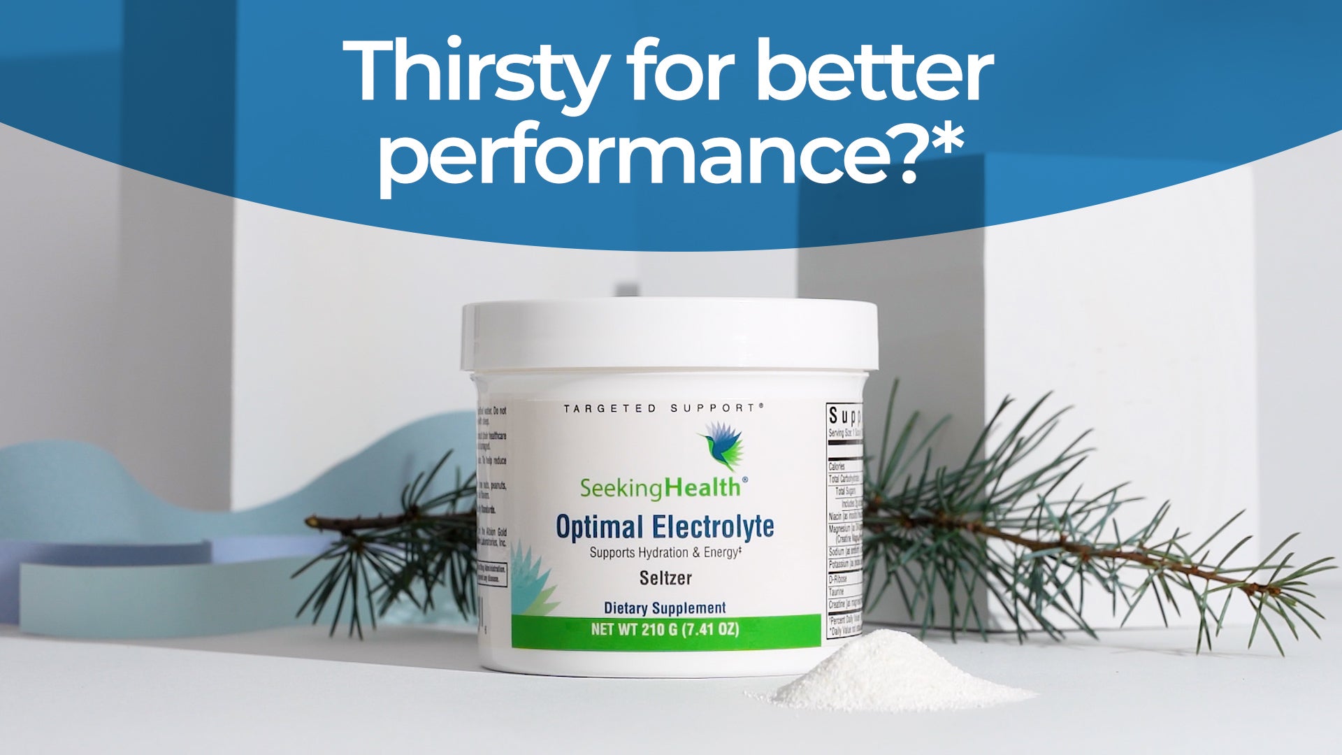 Seeking Health Optimal Electrolyte Powder, Berry Flavor, Healthy Energy and Endurance Support, Promotes Hydration and Healthy Muscles, Vegan and Vegetarian (30 Servings)*
