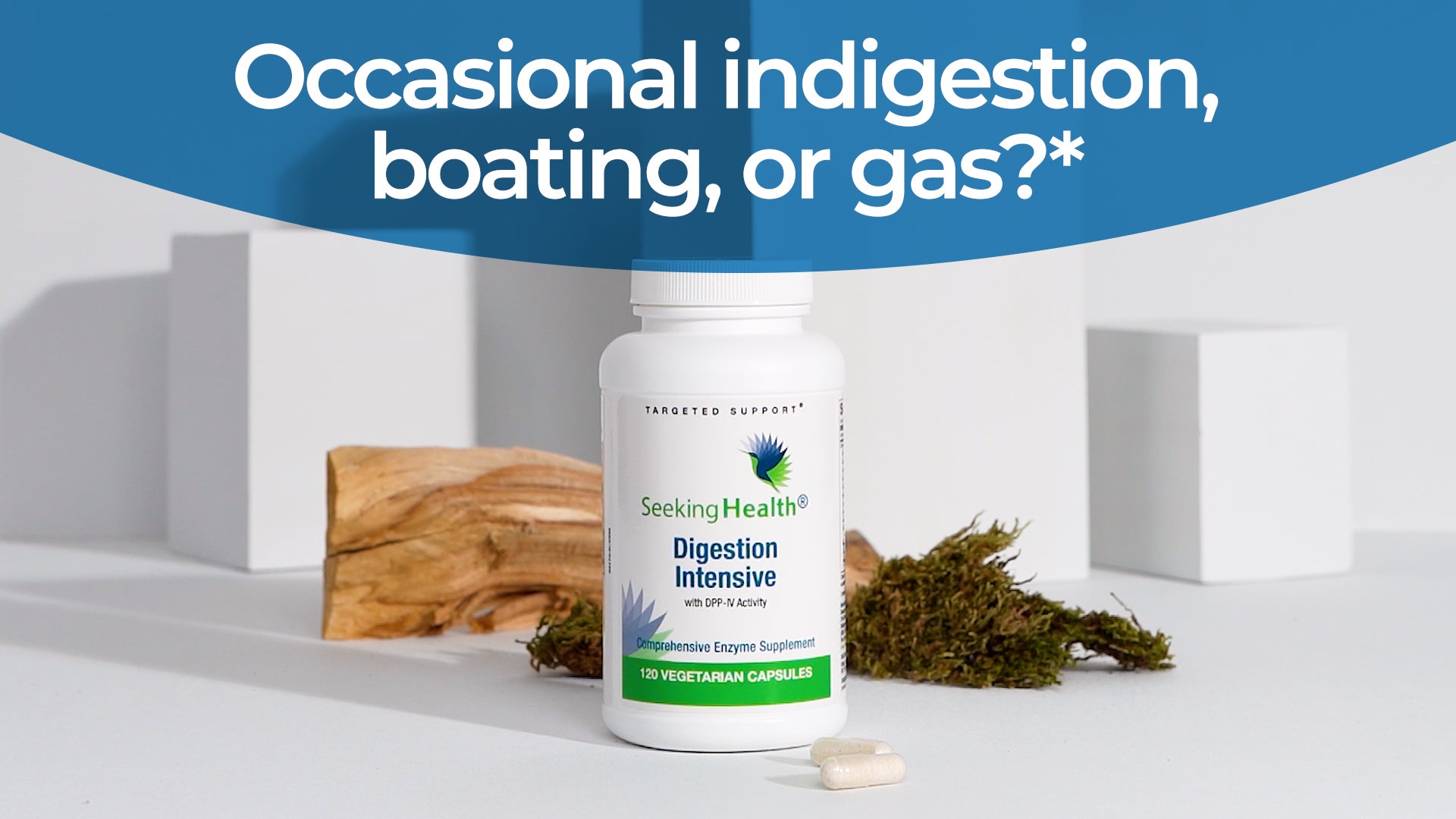 Seeking Health Digestion Intensive, Comprehensive Enzyme Supplement, Digestive Comfort and Immune Support, Vegetarian (120 capsules)*