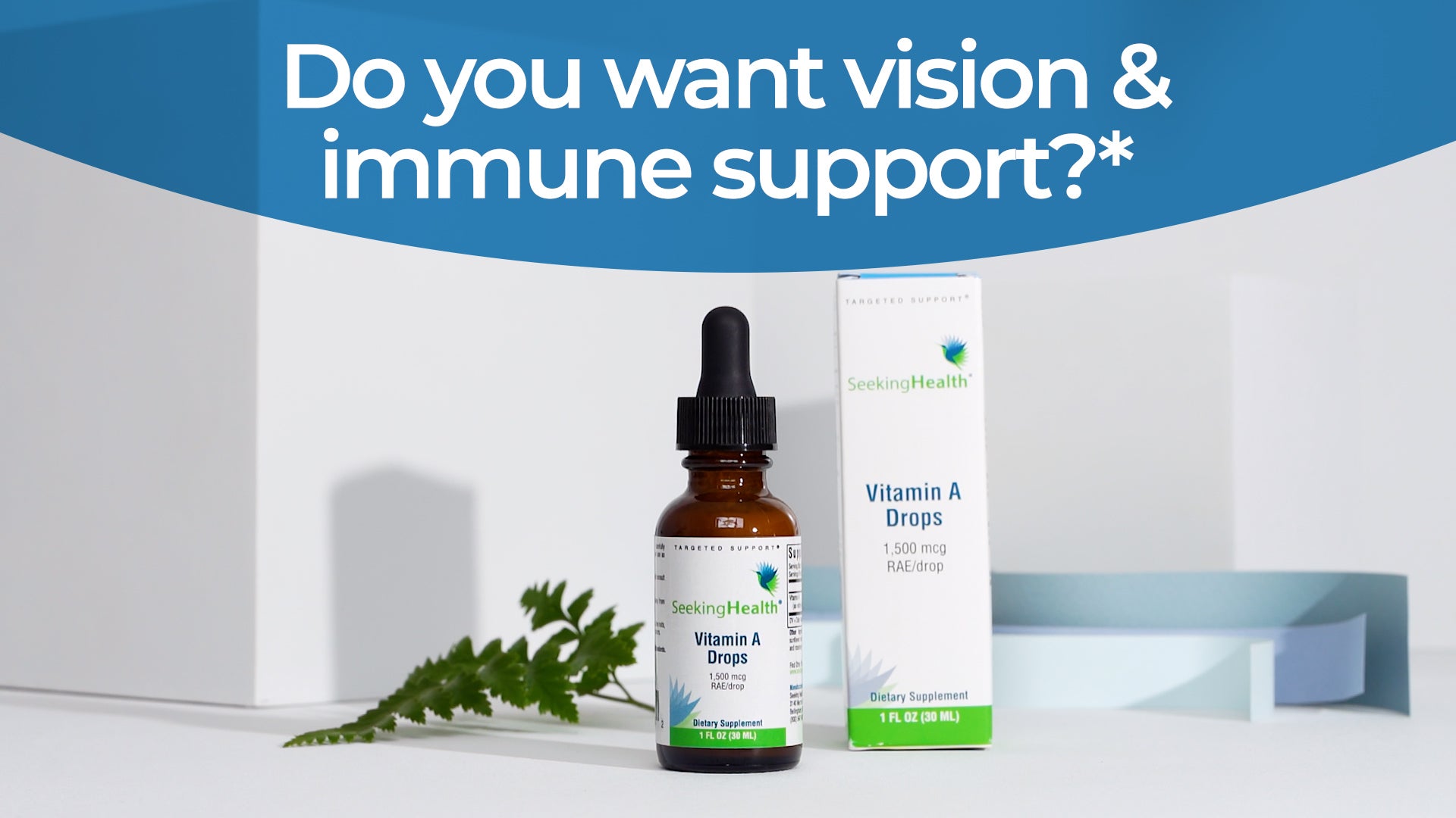 Seeking Health vitamin A Drops - Eye & Skin Health Supplement with Retinyl Palmitate - Liquid Vitamin Support with Antioxidant Support - Soy-Free & Gluten-Free - 1 fl oz, 1500mcg (600 Servings)