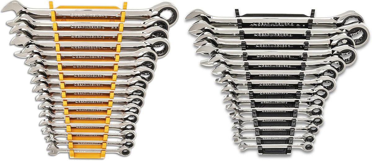 GEARWRENCH 30 Piece 12 Pt SAE/mm Ratcheting Combination Wrench Set| 86702