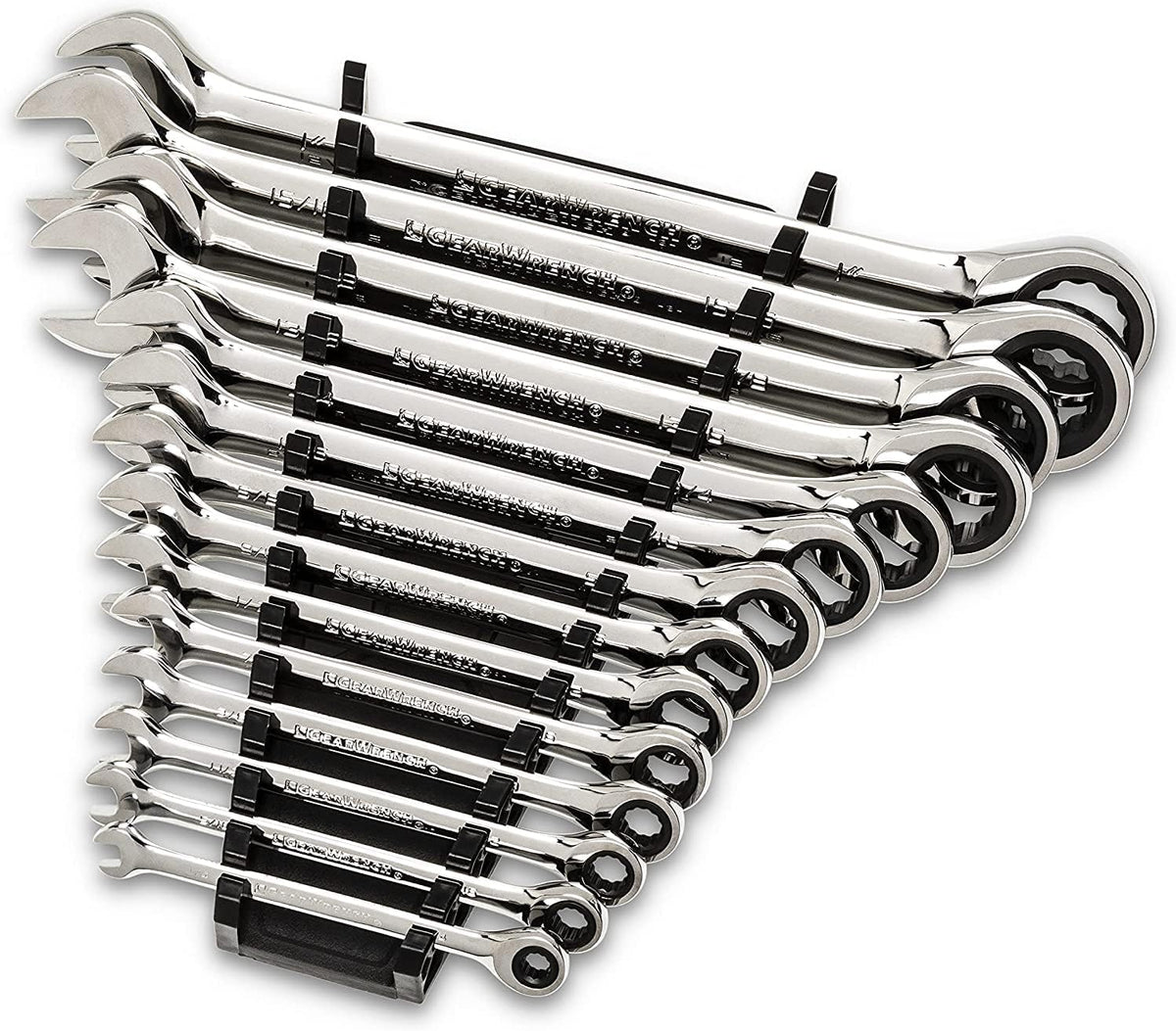 GEARWRENCH 30 Piece 12 Pt SAE/mm Ratcheting Combination Wrench Set| 86702