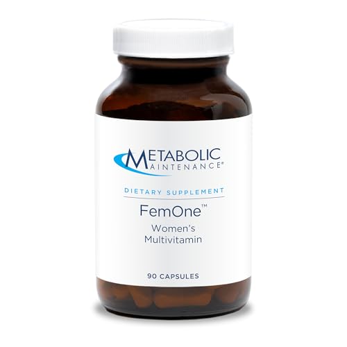 Metabolic Maintenance FemOne - Women's Multivitamin with Bioavailable Iron, Active Folate, B12, Antioxidants, Vitamin D + Biotin, Support for Reproductive + Immune Health (90 Capsules)