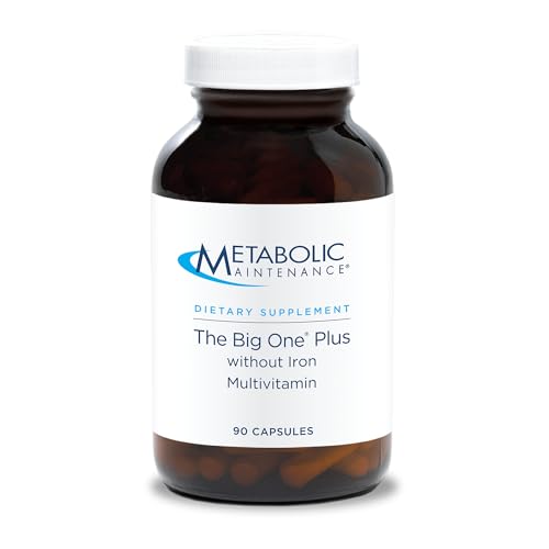 Metabolic Maintenance The Big One Plus Vitamin D 2000 IU - Once Daily Iron-Free Multivitamin Mineral - Folate, B Vitamins, Biotin + Antioxidants, Immune Support Nutrients Vitamin A + C (90 Capsules)