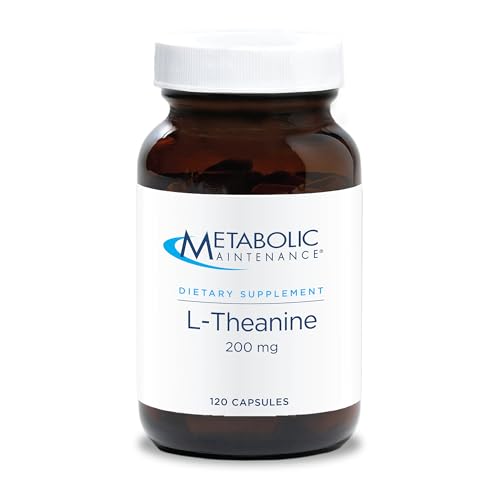 Metabolic Maintenance L-Theanine - 200mg Suntheanine Vegan Amino Acid Supplement - Support Mood, Focus + Reduced Stress Response (120 Capsules)