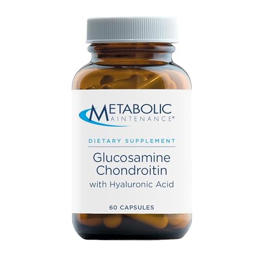 Metabolic Maintenance Glucosamine Chondroitin (1000mg) with Hyaluronic Acid Supplement - Supports Joint Health + Tissue Hydration (60 Capsules)