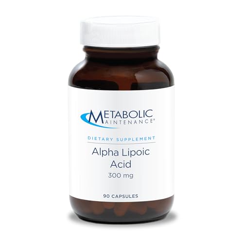 Metabolic Maintenance Alpha Lipoic Acid - 300mg ALA Supplement - Antioxidant Support for Nerve + Liver Health (100 Capsules)