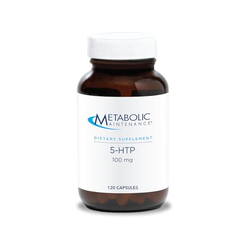 Metabolic Maintenance 5-HTP - 100mg with Vitamin B6 (P-5-P) Mood, Calm + Sleep Support Supplement - Naturally Derived from Griffonia Seeds, No Gluten (120 Capsules)