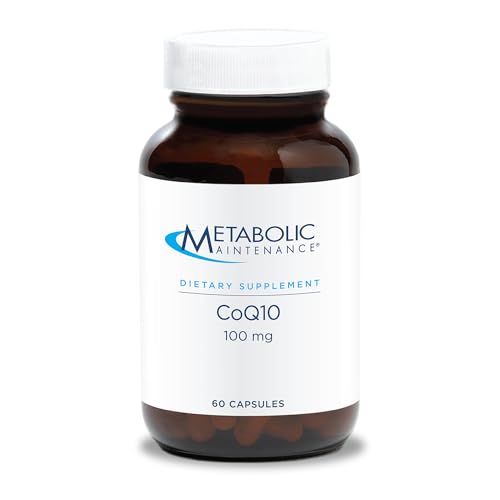 Metabolic Maintenance CoQ10 Capsules - 100mg CoenzymeQ10 with Vitamin C - Antioxidant, Immune, Energy + Cardiovascular Support (60 Capsules)