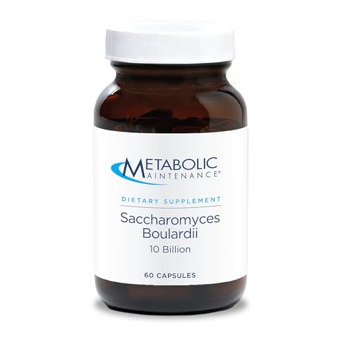 Metabolic Maintenance Saccharomyces Boulardii - Shelf-Stable 10 Billion CFU Probiotic - Gut Health + Immune Support Supplement for Women + Men, No Fillers (60 Capsules)