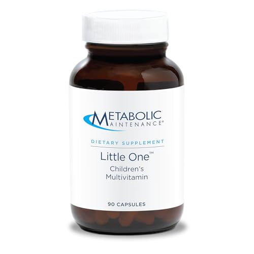Metabolic Maintenance Little One - Children's Multivitamin with Iron, Kids 6-12 yrs - Active B Vitamins, Minerals + Vitamin D for Immune + Bone Health (90 Small Sized Capsules)