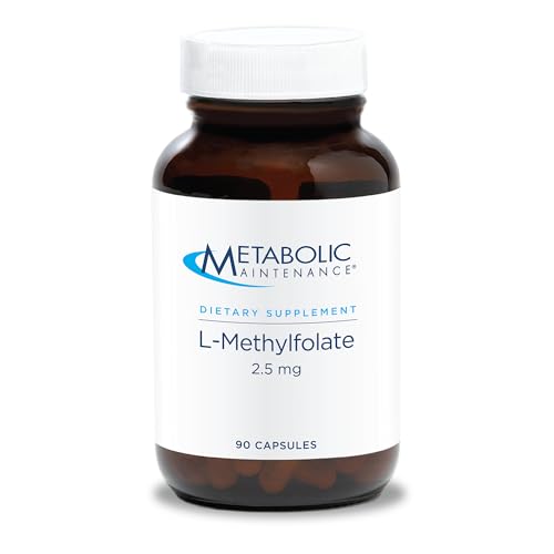 Metabolic Maintenance L-Methylfolate 2.5 mg - L Methyl Folate, Methylfolate Supplement for Women & Men, Methylated Vitamin B9 (5-MTHF) for Brain Health, Focus, and Calm - 30 Capsules (Pack of 1)