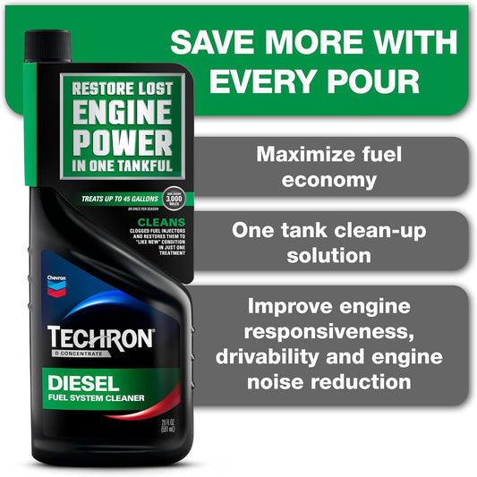 Chevron Techron D Concentrate Diesel Fuel System Cleaner, 20 oz., Pack of 6
