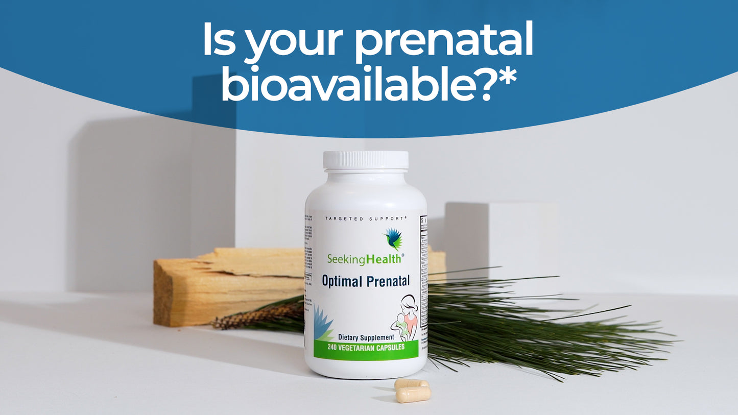 Seeking Health Optimal Prenatal, Women’s Vitamin with B12, Methylfolate, Choline, Methylation Support, Nutrients to Support Fertility, Pregnancy & Breastfeeding, Vegetarian Capsules (240 Capsules)