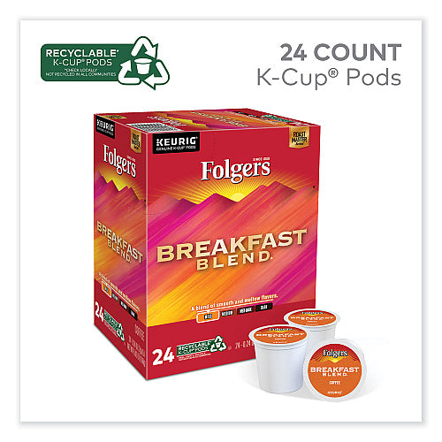Folgers Breakfast Blend Coffee K-Cups, 24/Box