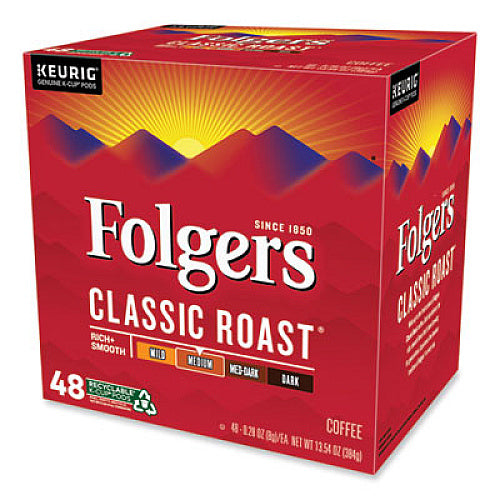 Folgers Gourmet Selections Classic Roast Coffee K-Cups, 48/Box