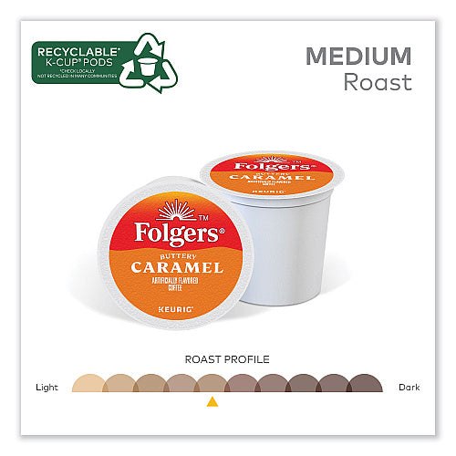 Folgers Buttery Caramel Coffee K-Cups, 24/Box