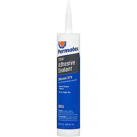 Clear RTV Silicone Sealant: Waterproof, Durable, & Flexible, 11 oz.
