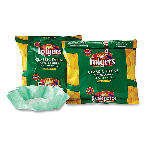 Folgers Coffee Filter Packs, Decaffeinated Classic Roast, 9/10oz, 10/Pack, 4 Packs/Carton