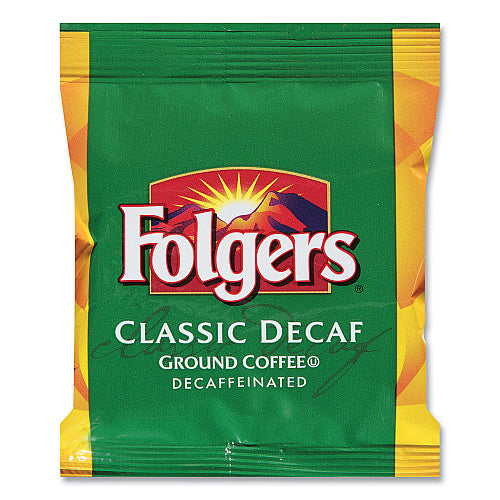 Folgers Ground Coffee, Fraction Pack, Classic Roast Decaf, 1.5oz, 42/Carton