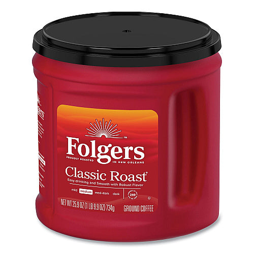 Folgers Coffee, Classic Roast, Ground, 25.9 oz Canister