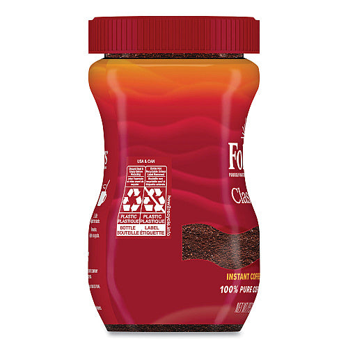 Folgers Instant Coffee Crystals, Classic Roast, 8 oz Jar, Medium