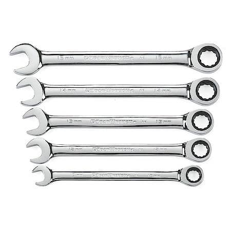 5-Piece Ratcheting Combination Wrench Set - Metric