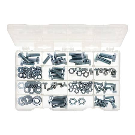 Din Fasteners, Metric, Class 8, 126PC