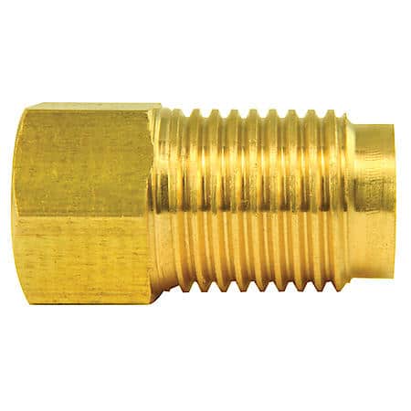 Brass Adapter, Female(3/8-24 Inverted), Male(1/2-20 Inverted), 10/Bag